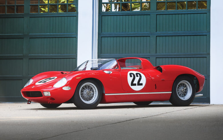 A 1963 Ferrari 250 P. The first ever ‘P’ car, Ferrari's original mid-engine V-12 sports-racing prototype,